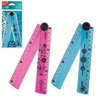 Линейка MAPED 15-30см,складн,с узором