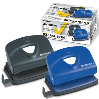 Дырокол BRAUBERG Partner металлический, на...