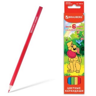 Карандаши цветные 6цв.  My lovely dogs BRA...