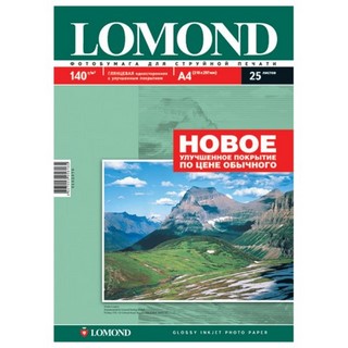 Фотобумага А4 25л 140г/м2 Lomond глянцевая...