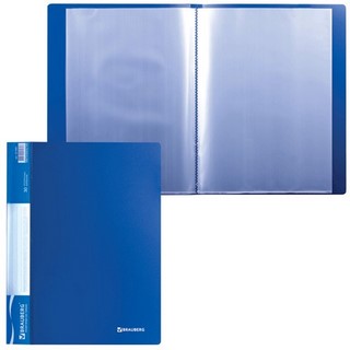 Папка пластиковая с 30 файлами 0,6мм Braub...