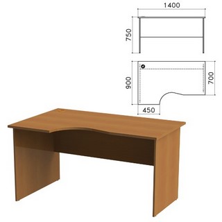 Стол письменный эргономичный Монолит (ш140...