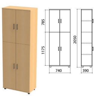 Шкаф закрытый Монолит, 740х390х2050мм, цве...