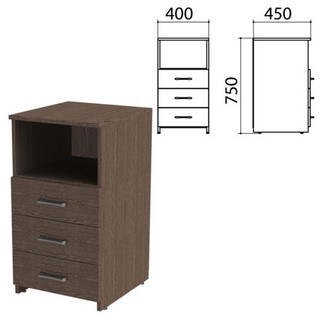 Тумба приставная Канц, 400х450х750 мм, 3 я...