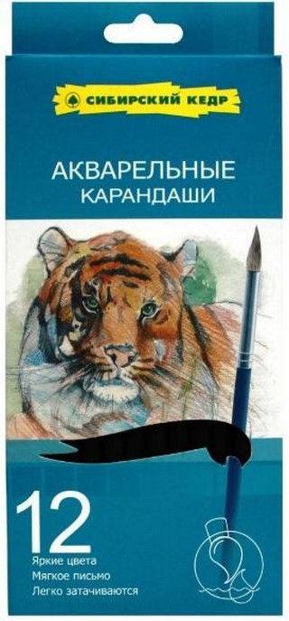 Карандаши цветные 12цв. ТОМСК Сибирский ке...