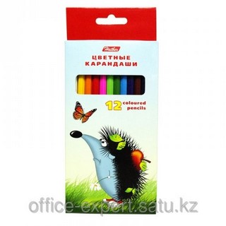 Карандаши цветные 12цв. Хатбер Ежики (Росс...