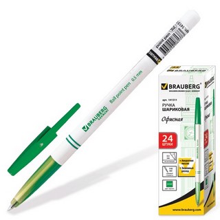 Ручка шариковая  Brauberg зеленая арт.1415...