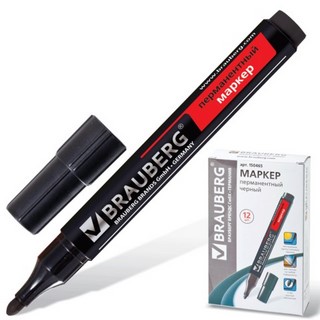 Маркер перманентный  BRAUBERG 3мм Contract...