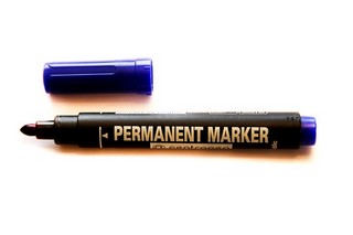 Маркер перманентный Centropen 2,5мм синий ...