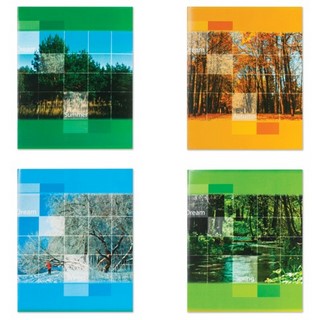 Тетрадь 48л клетка Времена года STAFF