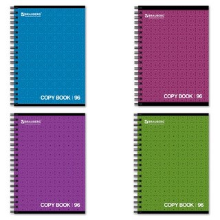 Тетрадь А4 96л клетка/гребень BRAUBERG мон...